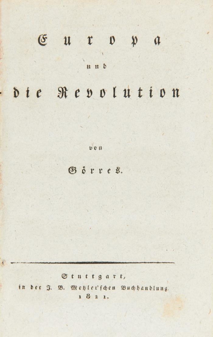 Europa und die Revolution.