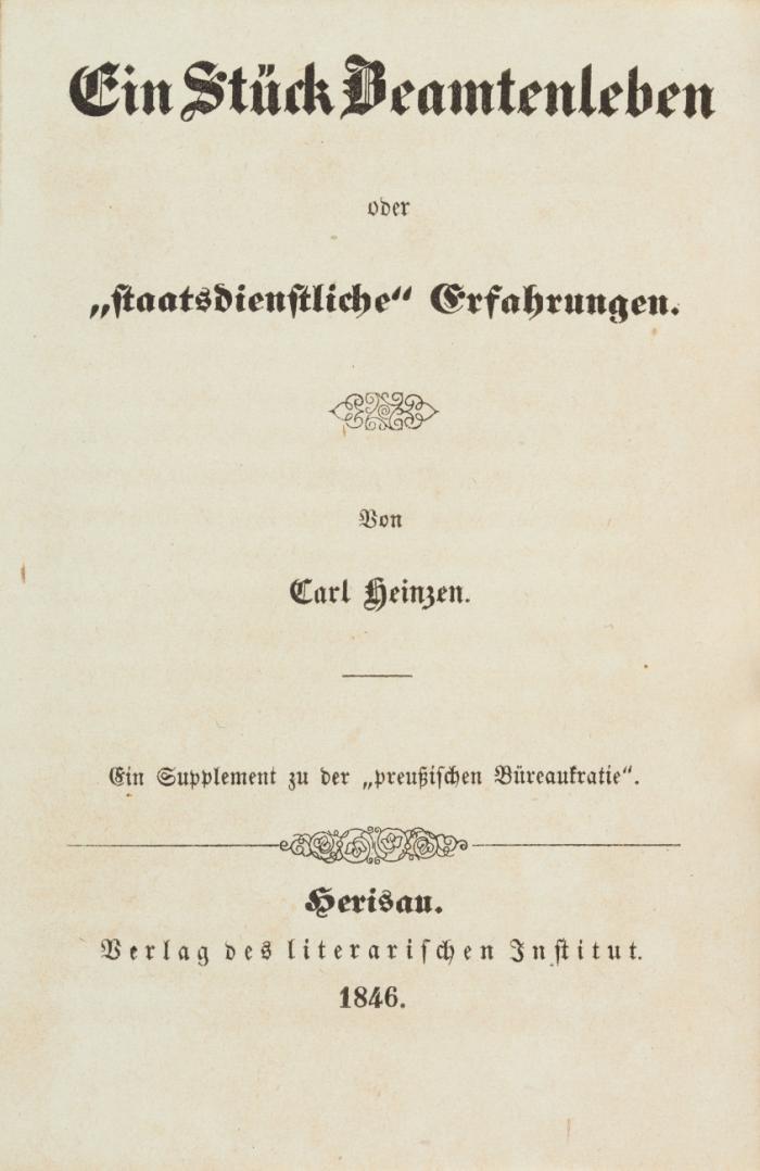 Ein Stück Beamtenleben oder 