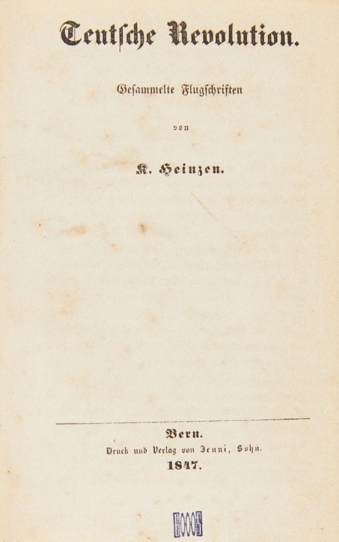 Teutsche Revolution. Gesammelte Flugschriften.