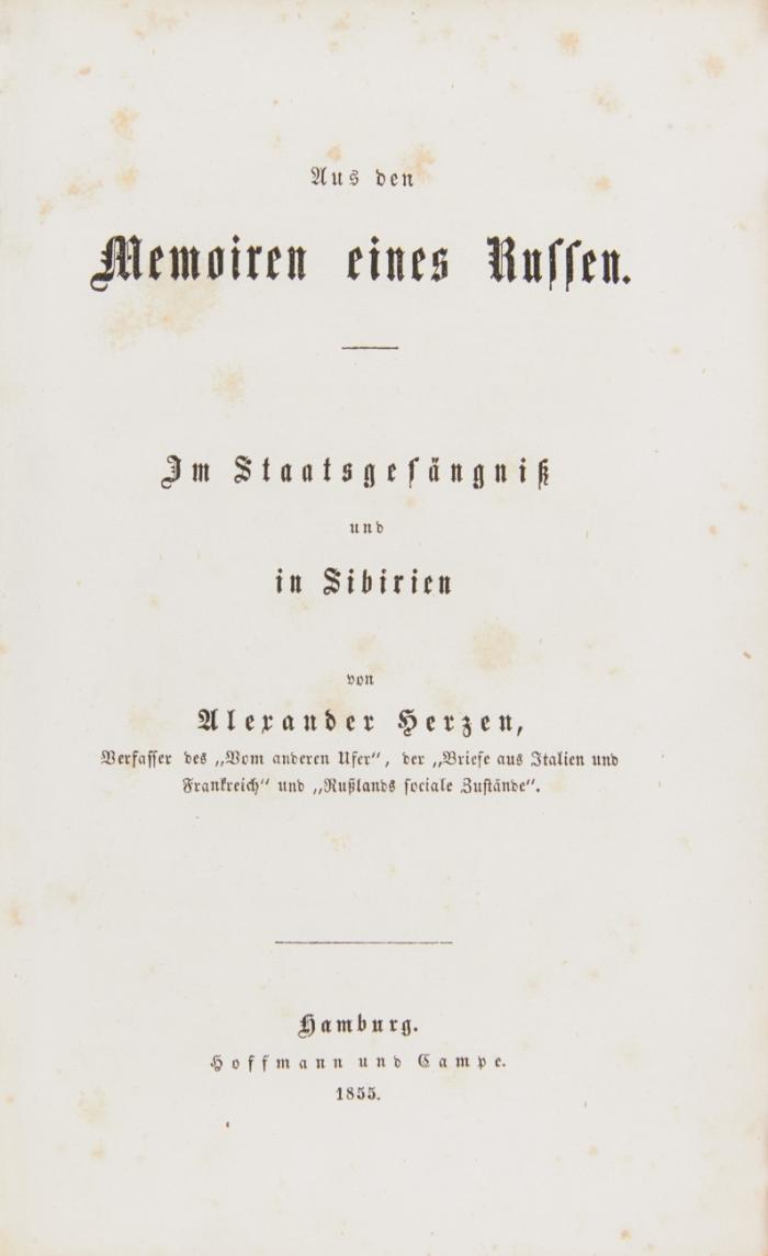 Aus den Memoiren eines Russen. 4 Bde.