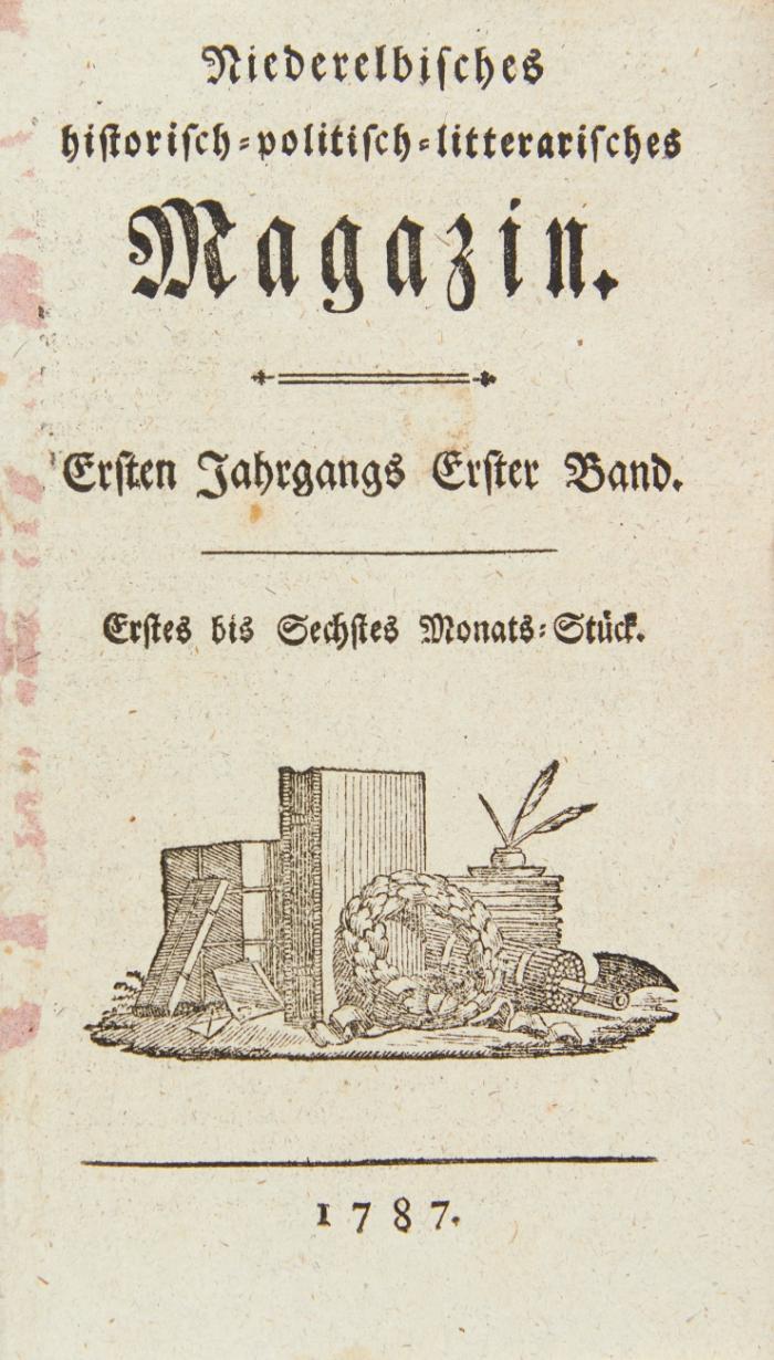 Niederelbisches historisch-politisch-litterarisches Magazin (ab Jahrgang 2: Historisch-politisches Magazin). Hrsg. von Albrecht Wittenberg. 18 Bände (alles Erschienene).