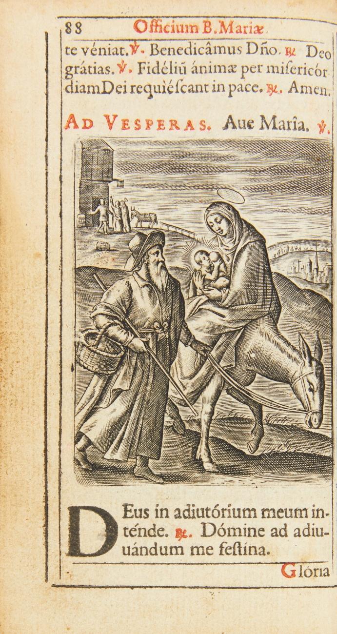 Officium Beatae Mariae Virginis. Pii V. Pont. Max. iussu editum.  Cum Kalendario Gregoriano, a Sixto PP. V. Clemente VIII. & S. D. N. Paulo V. P. M. aliquot Sanctorum festis auctio.