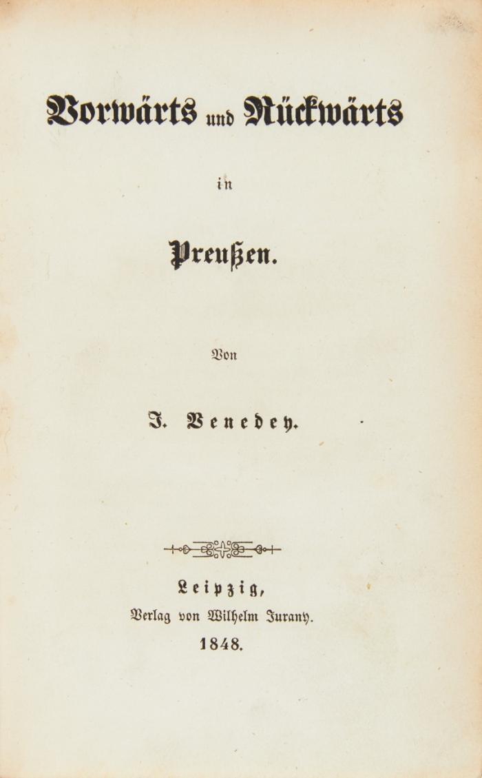 Vorwärts und Rückwärts in Preußen.