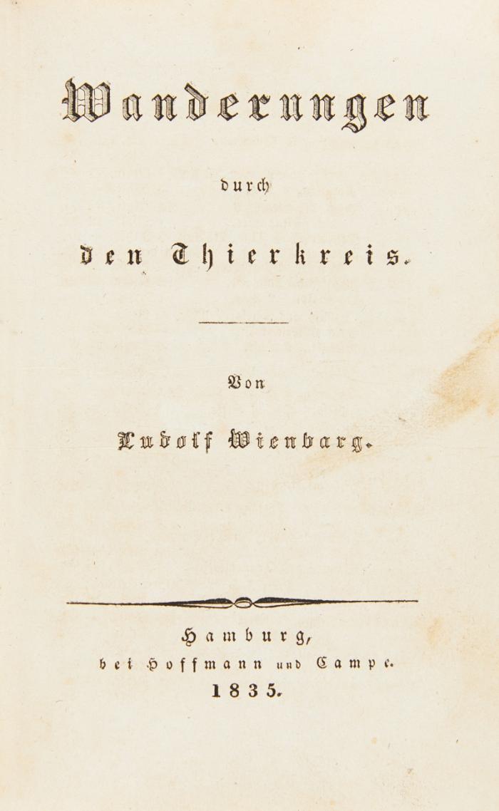 Wanderungen durch den Thierkreis.