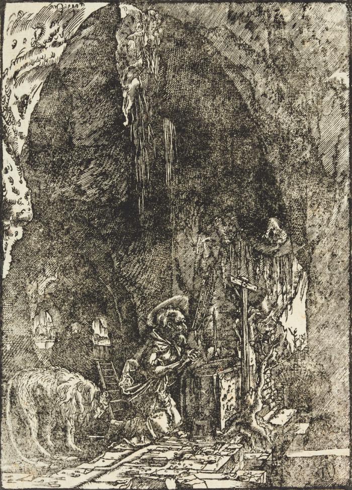 Der heilige Hieronymus in der Höhle.