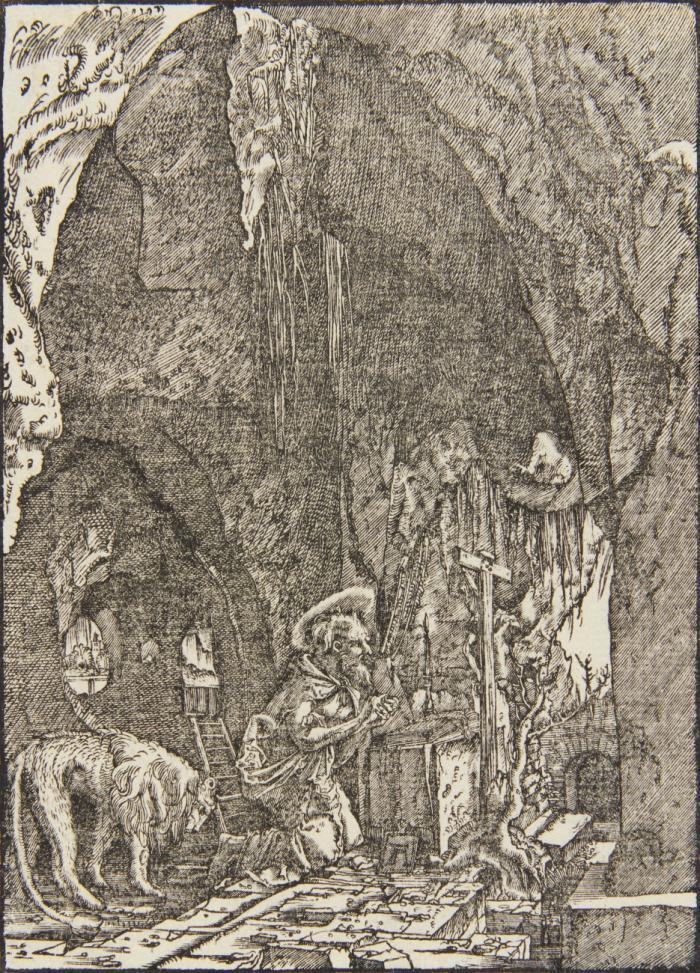 Der heilige Hieronymus in der Höhle.