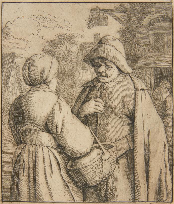 Mann und Frau in Unterhaltung.