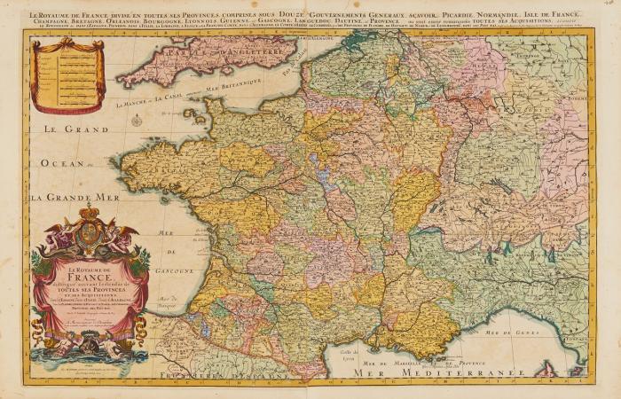 Frankreich. Le Royaume de France, distingué suivant l'estendue de Toutes ses Provinces, et ses Acquisitions, dans L'Espagne, dans L'Italie, dans L'Allemagne ...