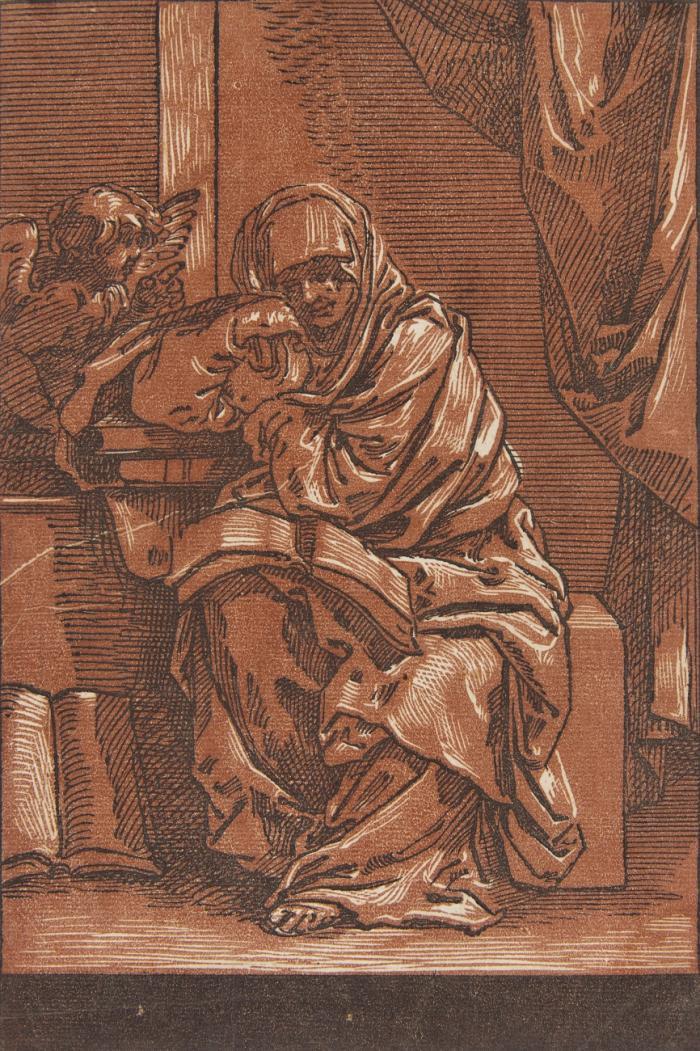 Sibylle mit dem geöffneten Buch.