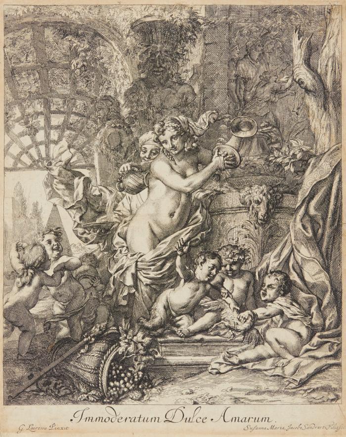 Bacchanal (Zimbeln schlagende Bacchantin mit tanzenden und spielenden Putten)