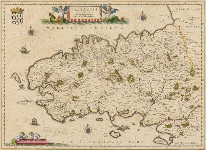 Frankreich / Bretagne. - Britannia ducatus. Duché de Bretaigne.
