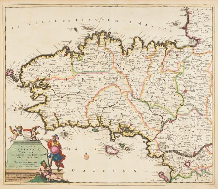 Frankreich / Bretagne. - Ducatus Britanniae Tabula cum Omnibus suis Provinciis Nova Descriptio.