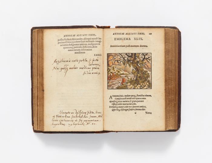 Stammbuch des Simon Vetterl, Altdorf und Straßburg 1579-1584. - Fortgeführt durch Johann Kefer (aus Perchtoldsdorf), Straßburg und Wien 1587-1591.