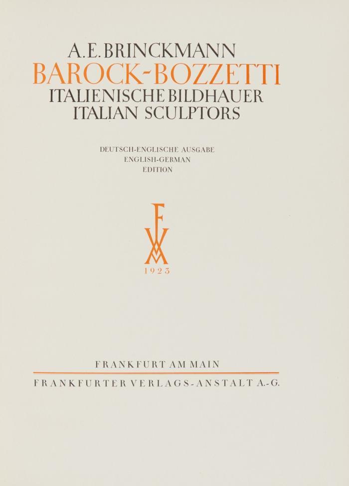 Barock-Bozetti. Deutsch-Englische Ausgabe. 4 Bde.