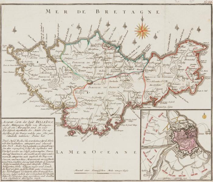 Frankreich / Bretagne u.a. - Caletensium et Bononiensium Ditionis Accurata Delineatio / Artois Atrebatum Regionis vera descriptio / Gouvernement general de Bretagne / Normandie, Bretagne, Maine, Anjou, Touraine, et Saumurois / Accurate Carte der Insul Belle Isle / Nieuwe en naaukeurige Kaart van het Noordelykste Gedeelte van Frankryk / Carte du Gouvernement De Bretagne.