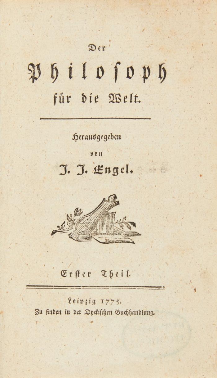 Der Philosoph für die Welt. 3 Tle in einem Bd. + Beilage