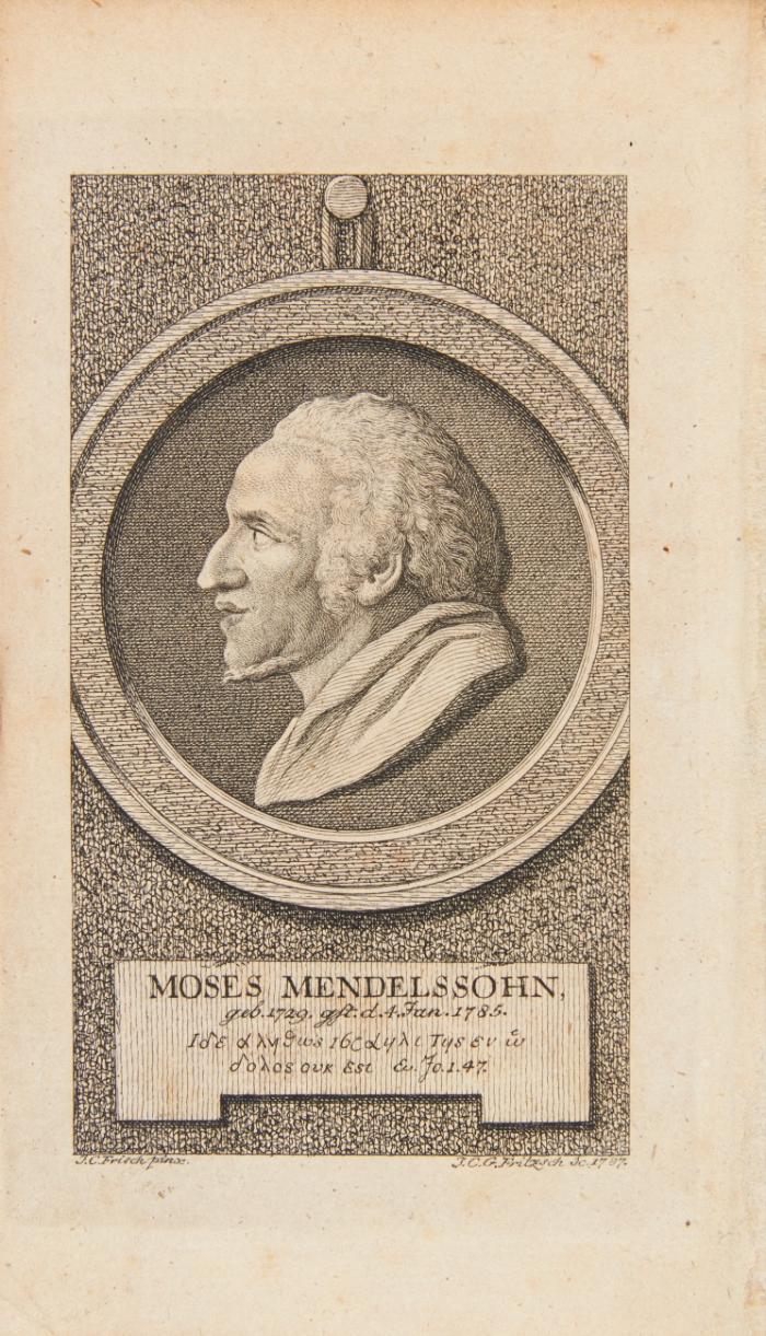 Leben und Meinungen Moses Mendelssohn, nebst dem Geiste seiner Schriften in einem kurzen Abrisse dargestellt.