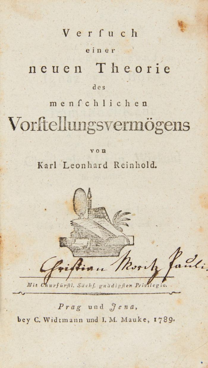 Versuch einer neuen Theorie des menschlichen Vorstellungsvermögens.
