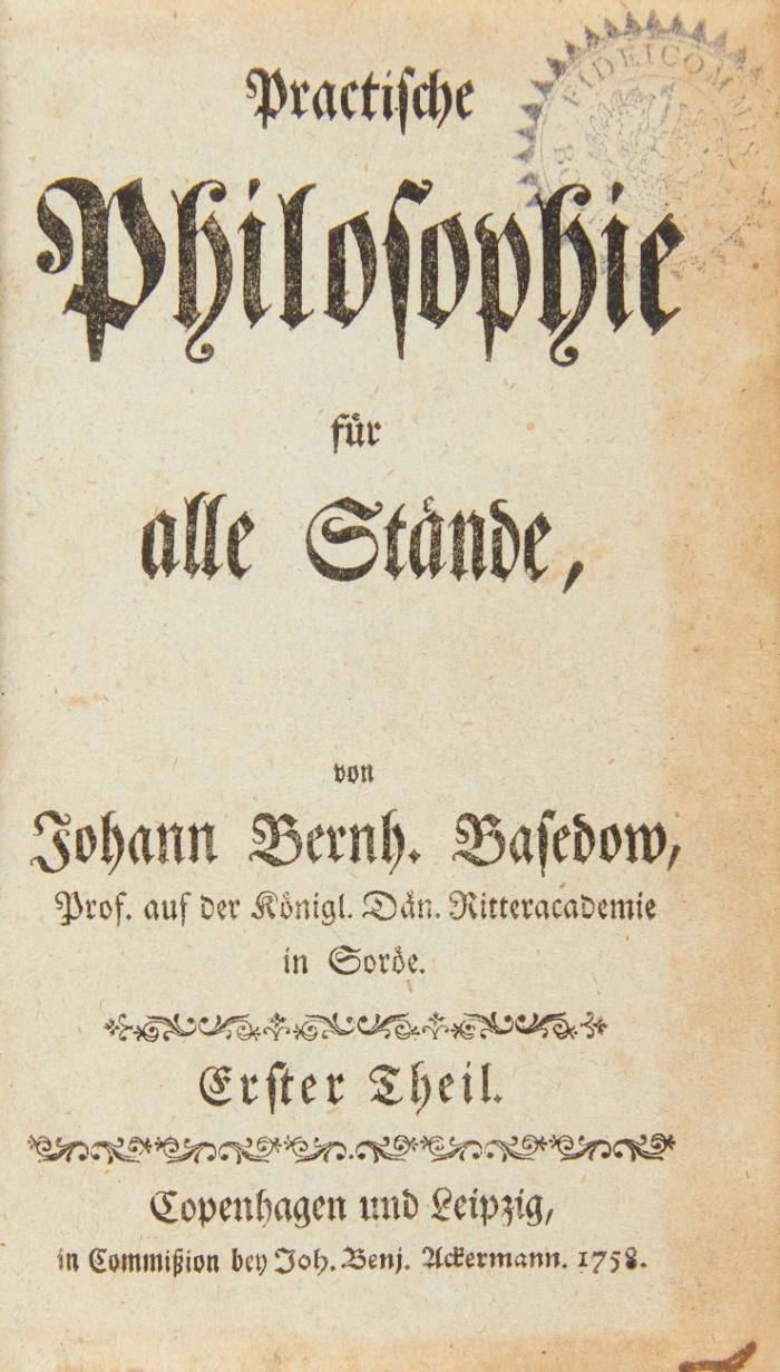 Practische Philosophie für alle Stände. 2 Tle in 1 Bd.