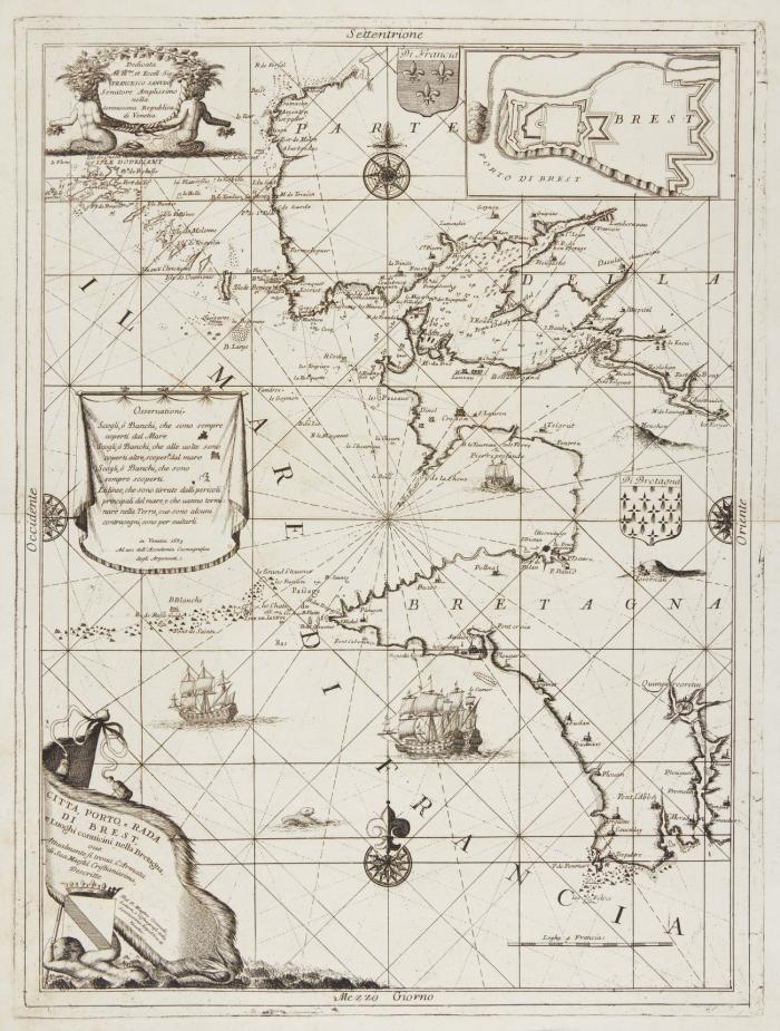 England / Frankreich. - Kanal. A Chart of the British Channel; Comprehending the Southern Coasts of England and Wales with the Coast of France, from Dunkirk to the River of Nantes. Seekarte.