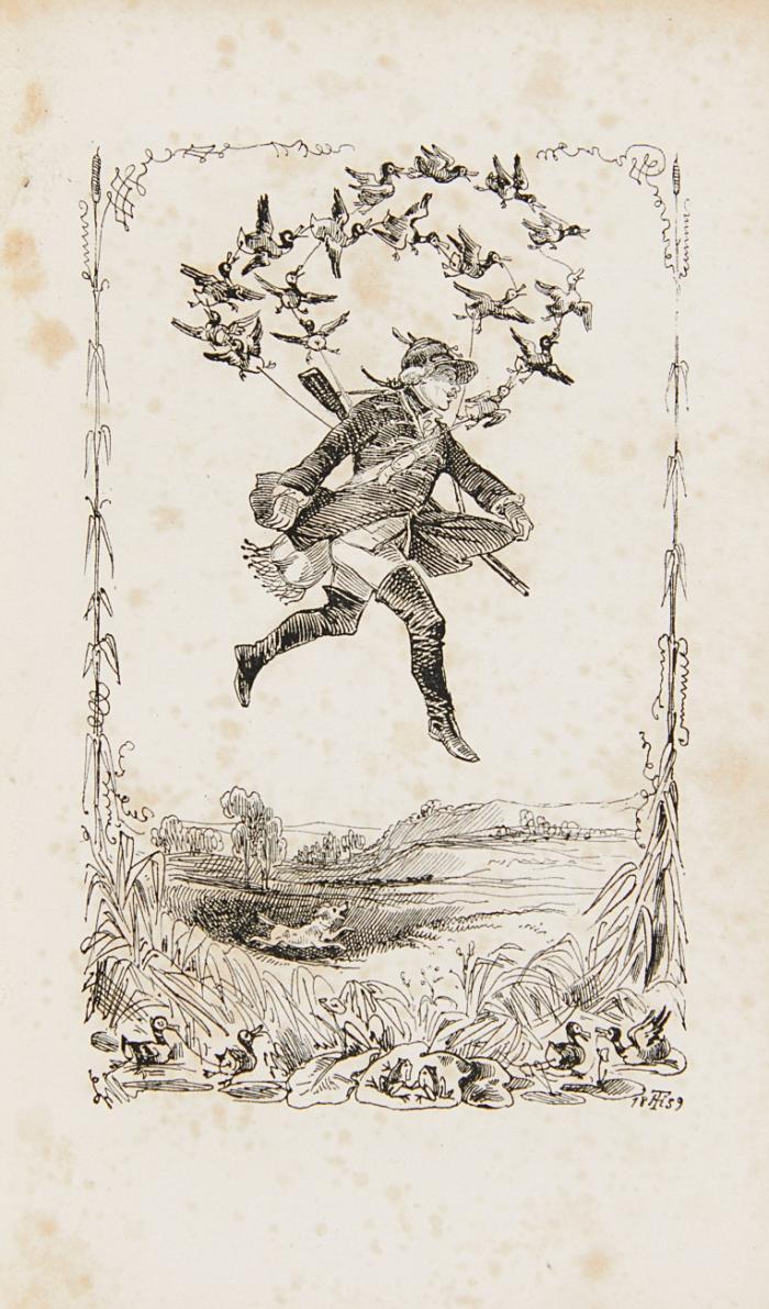 Des Freih. v. Münchhausen wunderbare Reisen und Abentheuer zu Wasser und zu Lande, wie er dieselbe bei einer Flasche im Zirkel seiner Freunde selbst zu erzählen pflegte. Neue Originalausgabe.