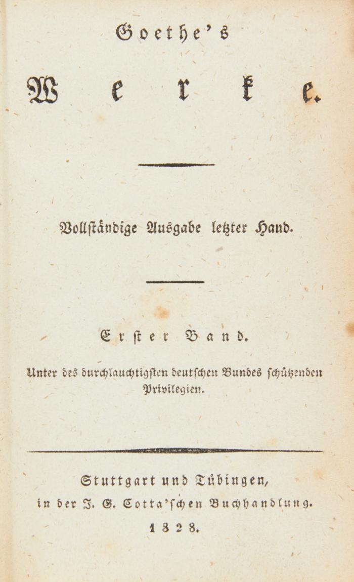 Werke. Vollständige Ausgabe letzter Hand. Bde. 1-55 (von 60) in 28 Bdn.
