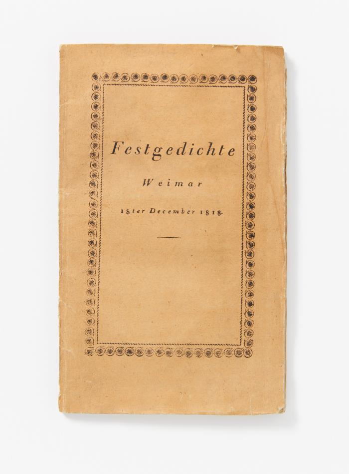Des Epimenides Erwachen. Ein Festspiel von Göthe. + eine Beilage.