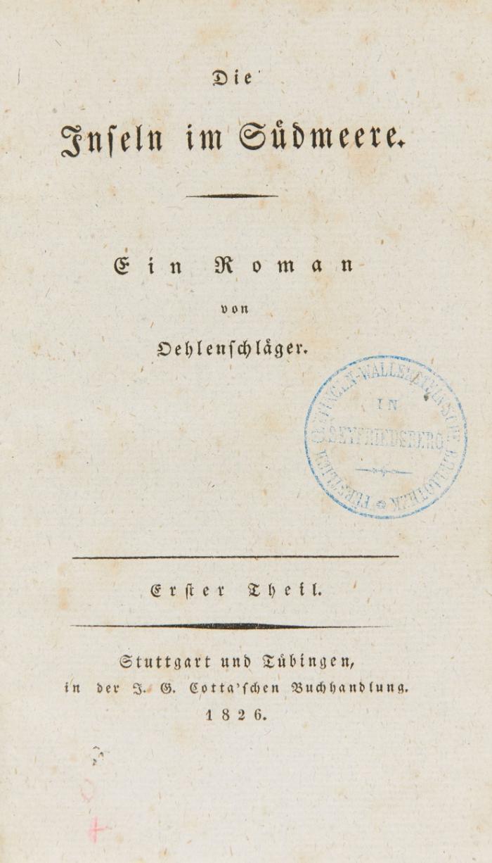 Die Inseln im Südmeere. Ein Roman. 4 Bde.