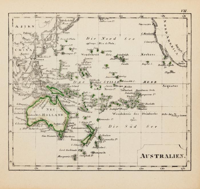 Bericht über Eduard Beer's kleinen Duodez-Atlas in 24 Blatt über alle Theile der Erde... Achte von H. v. Gerstenbergk revidirte und von A. Bürck in Kupfer gestochene sehr verbesserte Auflage.