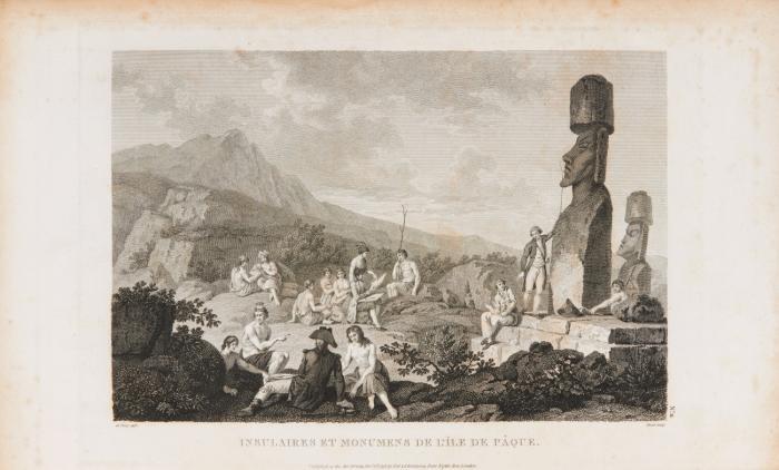 Voyage autour du monde, publié conformément au décret du 22 Avril, 1791, et rédigé par M. L. A. Milet-Mureau. 2 Bde. + Atlasband in 3 Bden.