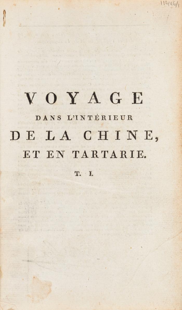 Voyage dans l'Intérieur de la Chine, et en Tartarie, fait dans les années 1792, 1793 et 1794, par Lord Macartney ... Rédigé ... par Sir Georges Staunton ... Traduit de l'Anglais ... par J. Castera. 3. Aufl. 5 Bde. [nur Textbände]