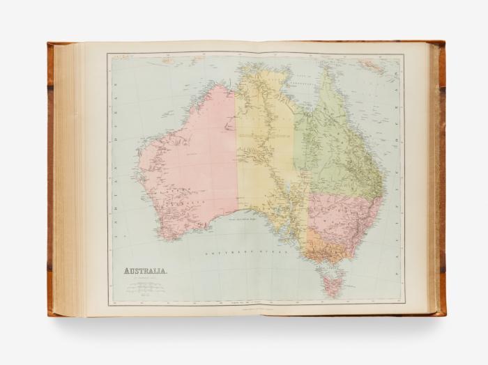 Philips' Imperial Library Atlas. A series of new and authentic maps, engraved from original drawings, compiled from national surveys and the works of eminent travellers and explorers. Edited by William Hughes.