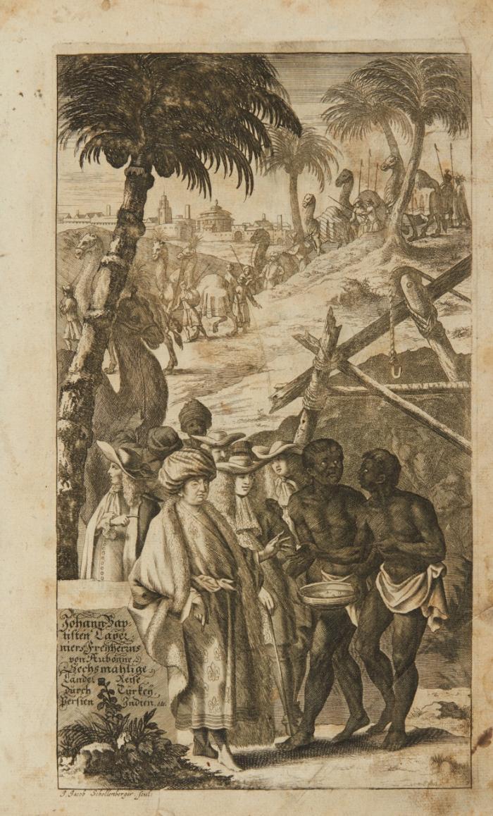 Vierzig-Jährige Reise-Beschreibung. Worinnen dessen/ durch Türkey/ Persien/ Indien/ und noch mehr andere Oerter/ höchst-löblichst-vollbrachte sechsmalige Länder-Reise ... In Dreyen Theilen/ Samt einer Relation/ von ausführlicher Beschaffenheit deß Serrails oder Türkischen Palasts/ vorgestellet ... beygeüget wird Jacob Spons ... Reise/ durch Italien/ Dalmatien/ Griechen- und Morgenland. Alles ... aus dem Französischen ... übergetragen/ und zum Druck befördert/ durch J. Menudier. 5 Tle. in 1 Bd.