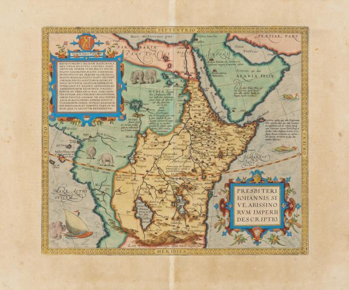 Äthiopien. Presbiteri Iohannis, sive, Abissinorum Imperii Descriptio, Nordostafrika mit der arabischen Halbinsel.