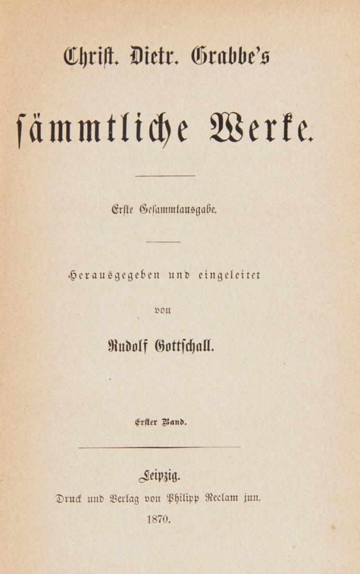 Sämmtliche Werke. Hrsg. und eingeleitet von R. Gottschall. 2 Bde.