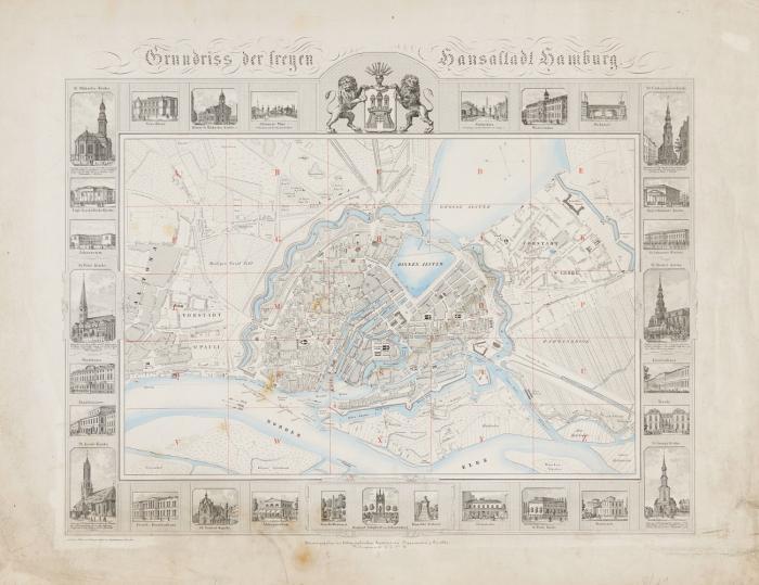 Hamburg. - Grundriss der freyen Hansastadt Hamburg.