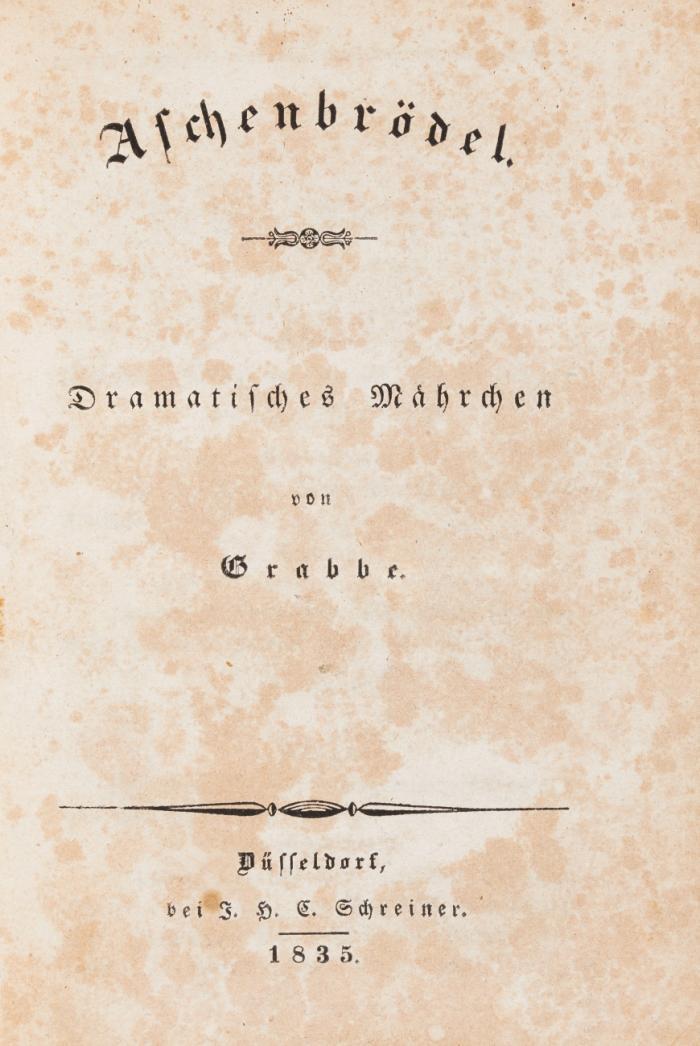 Aschenbrödel. Dramatisches Märchen.