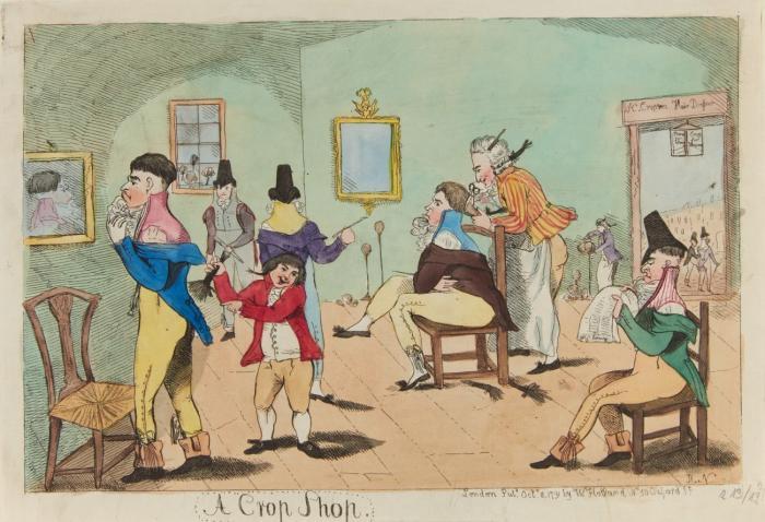 Karikaturen. – Newton, Richard. Sammlung von 9 Blatt Karikaturen bei W. Holland, 1791-1797.