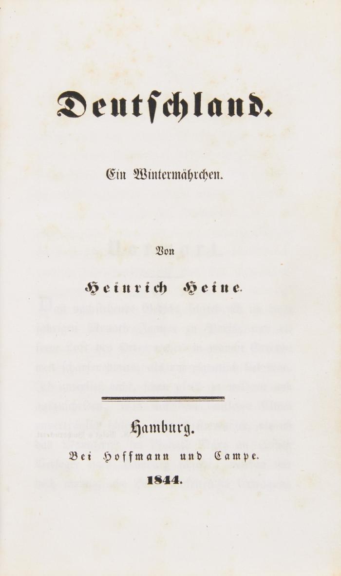 Deutschland, ein Wintrmährchen.