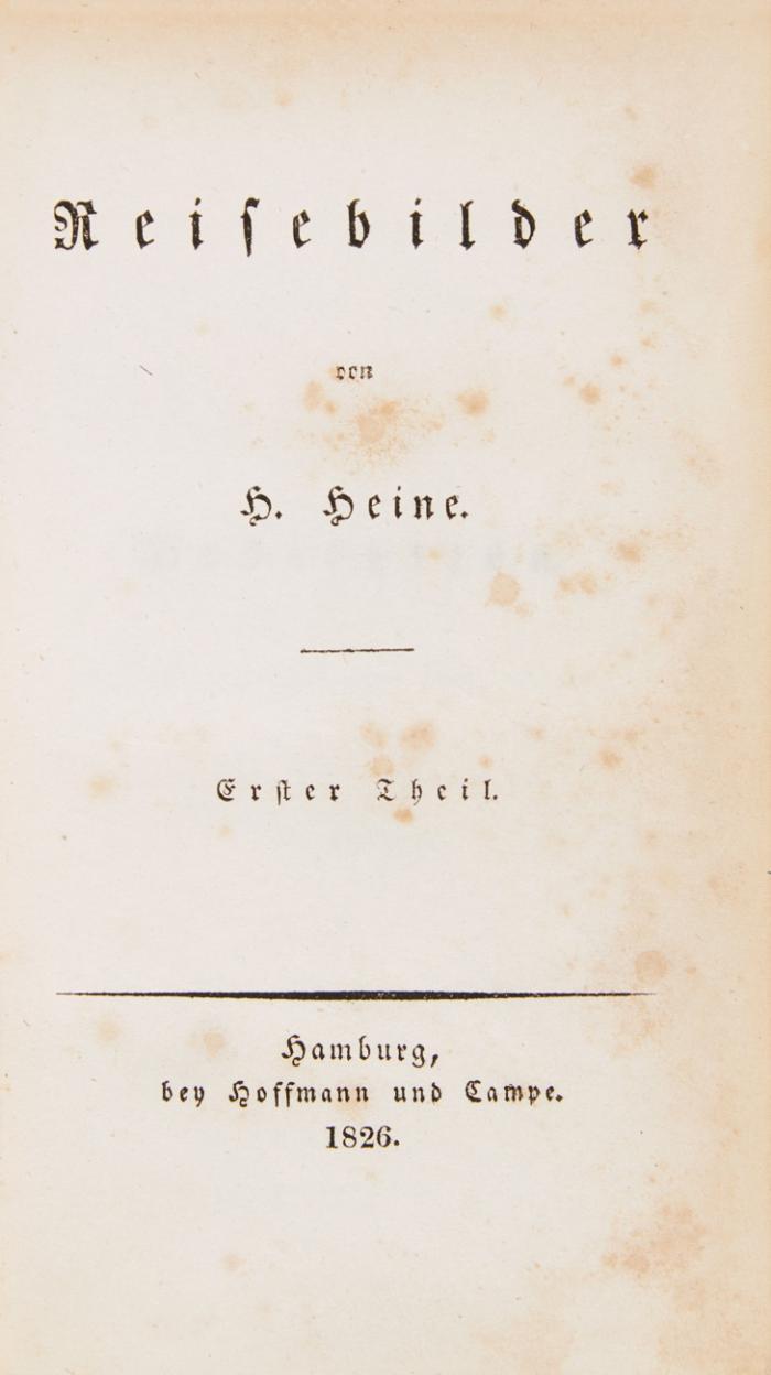 Reisebilder (und Nachträge). 4 Bde.