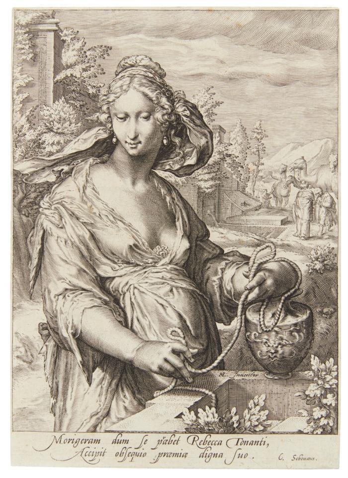 Rebecca am Brunnen.
