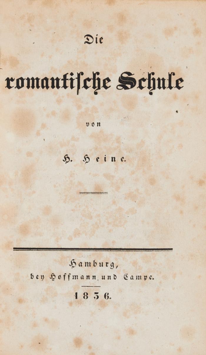 Die romantische Schule.
Atta Troll. Ein Sommernachtstraum. Zweite Auflage.