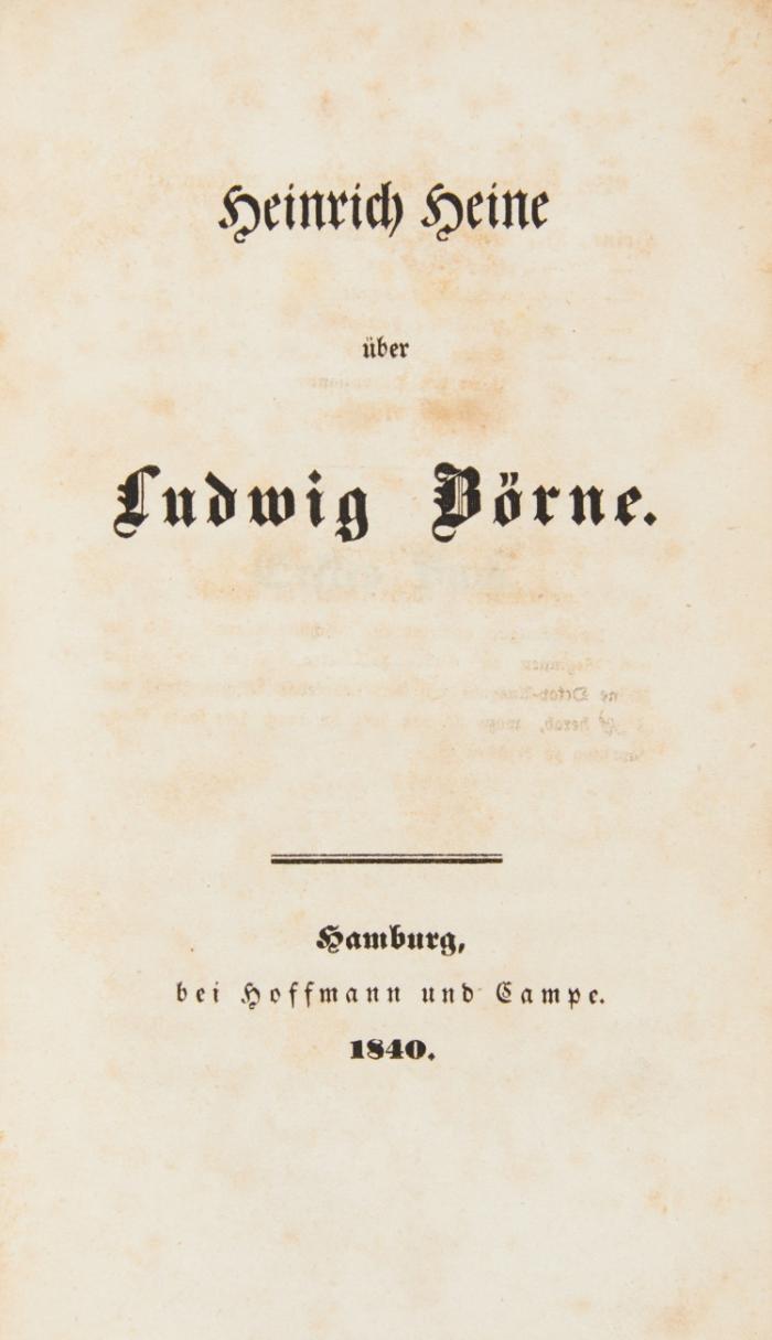Über Ludwig Börne.