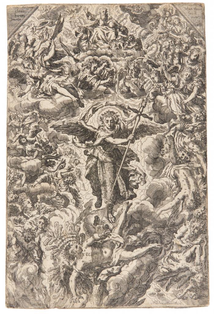 St. Michael im Kampf mit dem Teufel.