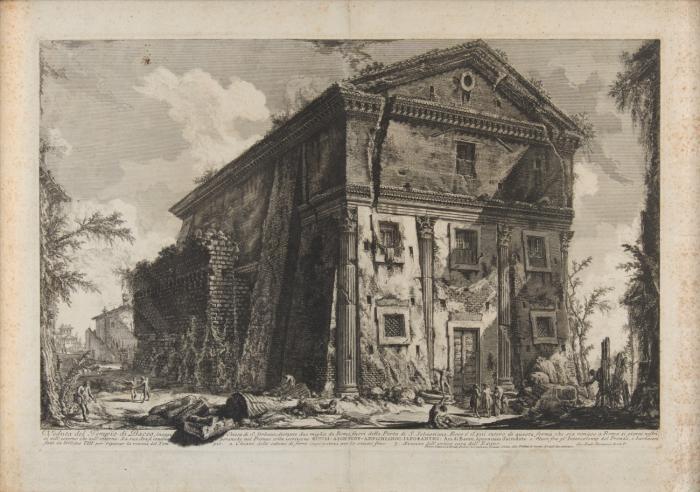 Veduta del Tempio di Bacco, inoggi Chiesa di S. Urbano ... 1758.