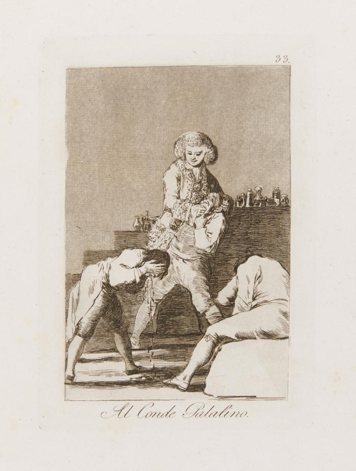 Al Conde Palatino (aus: Caprichos).