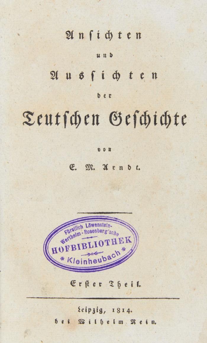 Ansichten und Aussichten der Teutschen Geschichte.
