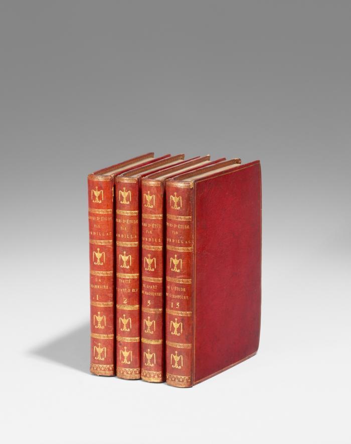 Cours d'étude pour l'instruction du Prince de Parme aujourd’hui S.A.R. l’Infant D. Ferdinand Duc de Parme, Plaisance, Guastalle etc. 13 Bde.