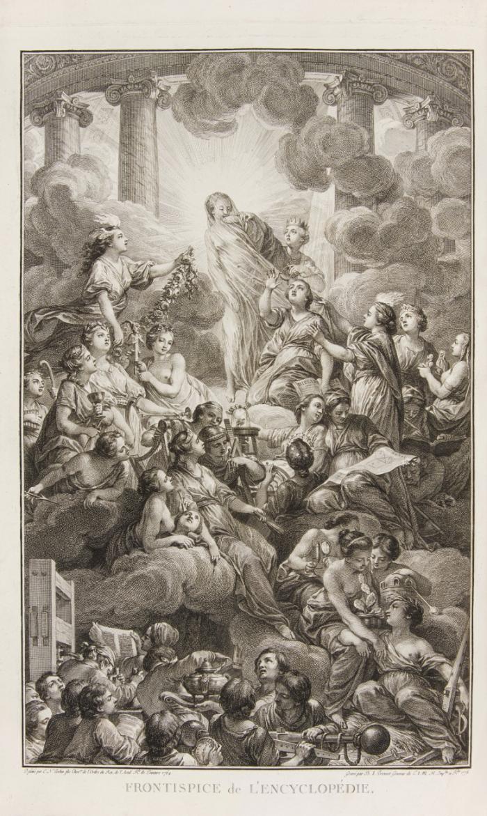 Encyclopédie, ou dictionnaire raisonné des sciences, des arts et des métiers, par une société des gens de lettres. 17, Textbände, 4 Supplementbände, 12 Tafelbände in 33 Bänden (von 35; ohne die Indexbände 