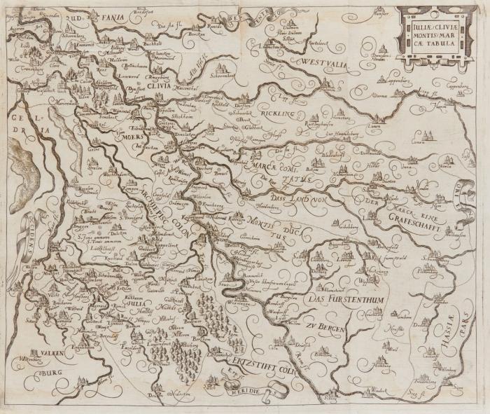 Gülichische Chronic darinnen der uhralten Hochlöblichen Grafen Marggrafen und Hertzogen von der Marck, Gülich, Cleve, Bergen etc. Ankunfft, Genealogi, Stam(m) und Geschlechtregister, ... fürnembliche thaten zu Friedes und Kriegszeiten ...